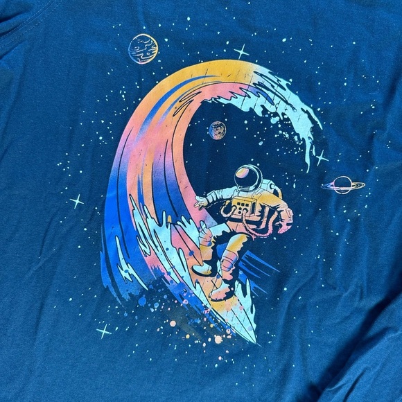 NWOT George Boys Navy Blue Long Sleeve Graphic Tee Shirt XL - Picture 2 of 4